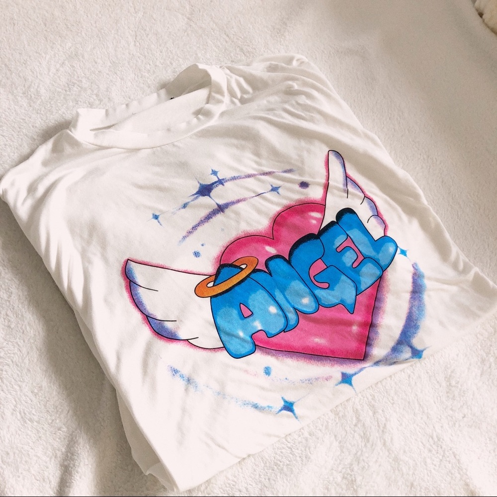 Oversized Airbrush “Angel” Tee